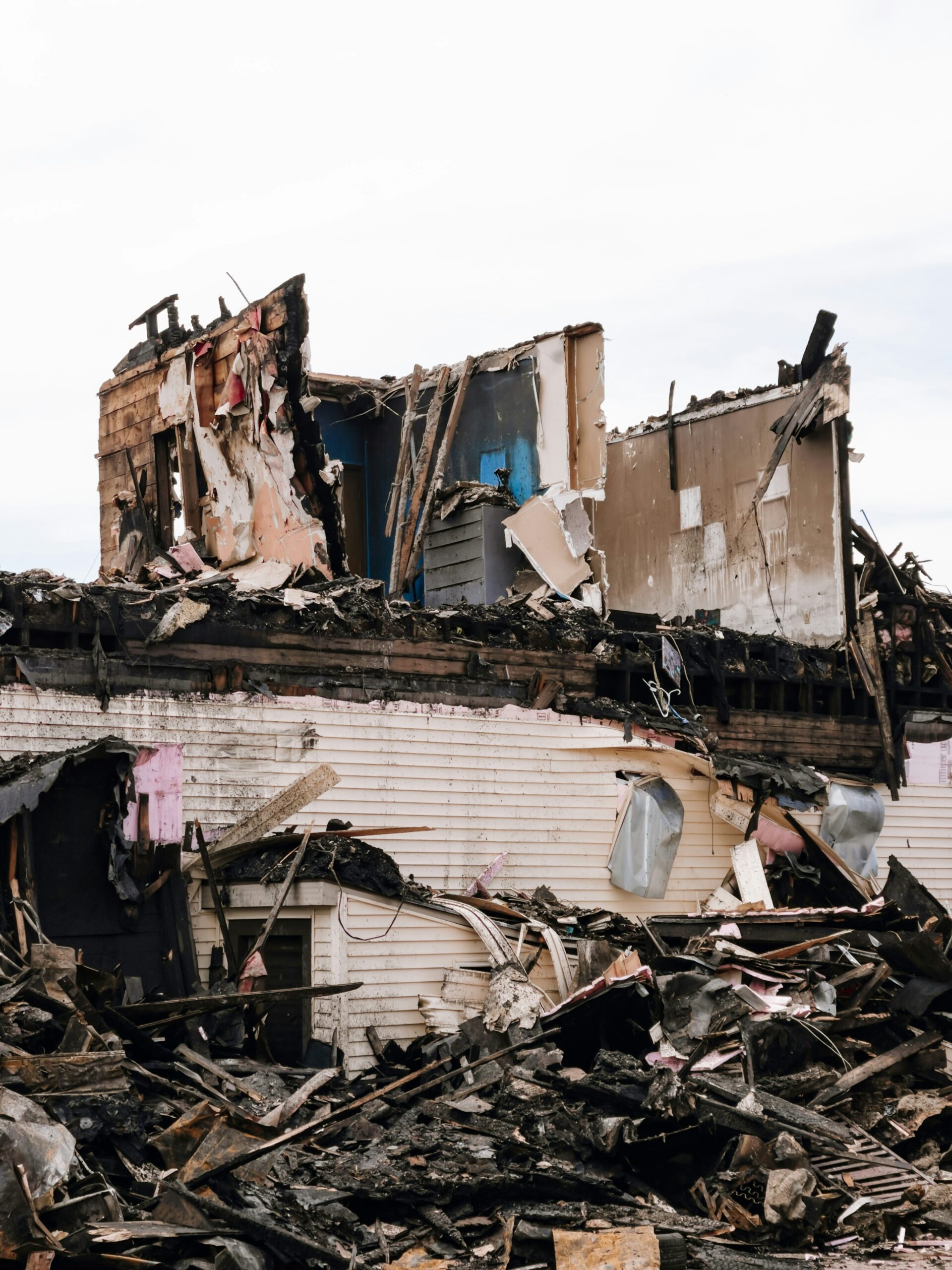 The destroyed house is a representation of how I felt the day my life fell apart.